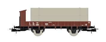 JOUEF wagon plat 2 essieux avec chargement de tuyaux SNCF ep III Wagons