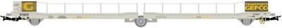 JOUEF wagon plat 3 essieux Ladks gris GEFCO vide  SNCF ep IV-V Trains