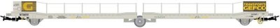 JOUEF GEFCO 3-axle flat wagon Ladks grey empty   SNCF period IV-V Trains