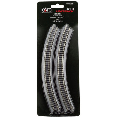 KATO set de 4 rails courbes R282 45° Track and track accessories