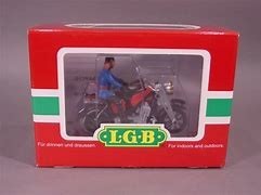 LGB fire department motorcycle for railway with fireman (2 rails DC analogic) Other scales