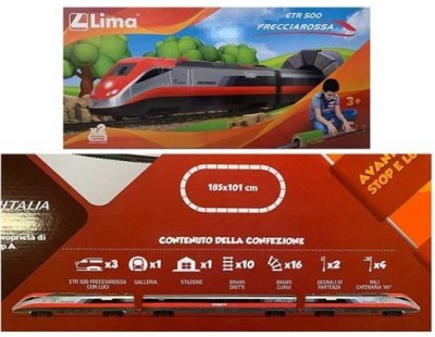 LIMA coffret de train jouet avec rails plastiques train rapide et accessoires
