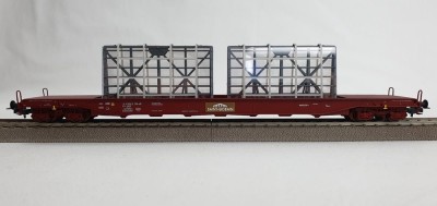 LS MODELS wagon porte-vitres Brun  logo St GOBAIN SNCF ep IV/V Echelle HO
