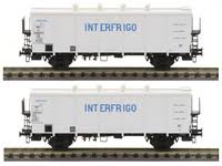LSMODELS coffret de 2 wagons INTERFRIGO Icefs SNCF ep IIIb Echelle HO