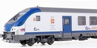 LS MODELS set de 3 voitures VTU B5 revers(B5uxh) +B11tu PLC+B9tux TER PACA sigle carmillon SNCF ep VI HO scale