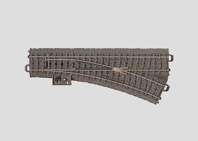 MÄRKLIN voie C Aiguillage droit longueur 188,3mm  R2 angle 24,3° Track and track accessories