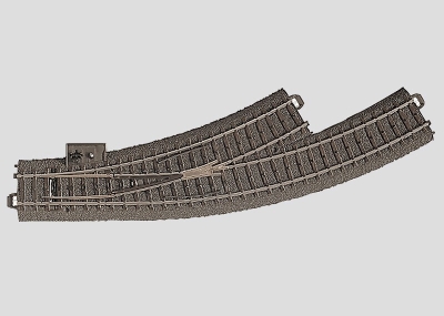 MÄRKLIN voie C Aiguillage courbe gauche longueur 236,1mm angle 12,1° Trains