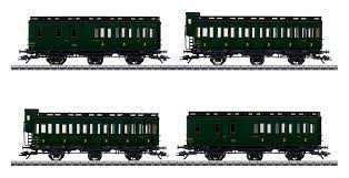 MARKLIN set de 4 voitures voyageurs 3 essieux SNCF ep III Trains