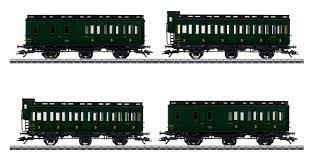 MARKLIN set de 4 voitures voyageurs 3 essieux SNCF ep III Echelle HO