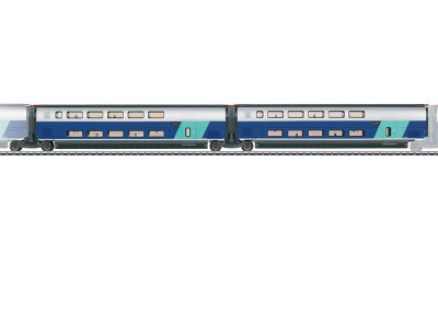 MARKLIN set de complément pour TGV Euroduplex (2 voitures de 2 eme cl R6+R7) Echelle HO