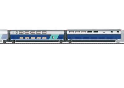 MARKLIN set de complément 2 remorques  (Bar +R4) TGV Euroduplex SNCF ep VI Passenger cars