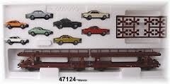 MÄRKLIN coffret wagon articulé porte autos DB avec chargement 8 Ford Granada et Capri 1980 Trains