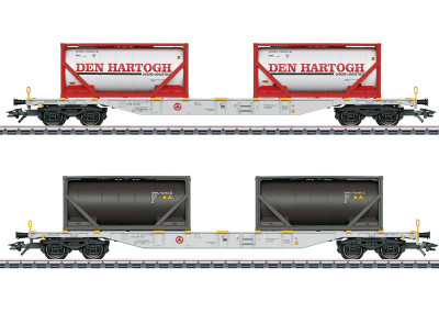 MARKLIN set de 2 wagons porte conteneurs  Sgns 