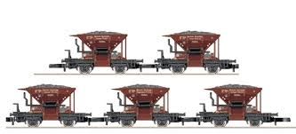 MARKLIN Z set de 5 wagons trémies  DB ep III/IV Z scale