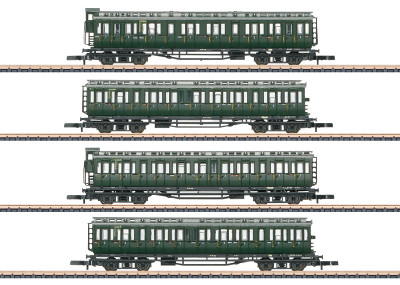 MÄRKLIN Z set de 4 voitures voyageurs à portières latérales DB ep III Nouveautés