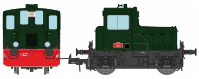 REE locotracteur Y2271 origine vert 306 chassis noir traverse rouge Sud-Est SNCF ep III (analogique) Locomotives and railcars