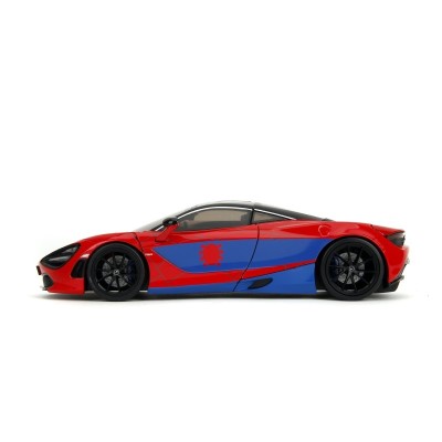 JADA diecast car 1/24 MC LAREN 7205 w/SPIDERMAN figure red Marvel Diecast models