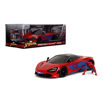 JADA diecast car 1/24 MC LAREN 7205 w/SPIDERMAN figure red Marvel Diecast models