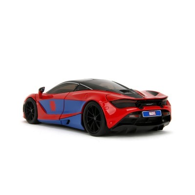 JADA diecast car 1/24 MC LAREN 7205 w/SPIDERMAN figure red Marvel Diecast models