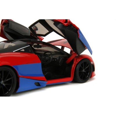 JADA diecast car 1/24 MC LAREN 7205 w/SPIDERMAN figure red Marvel Diecast models
