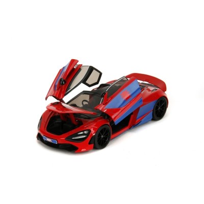 JADA diecast car 1/24 MC LAREN 7205 w/SPIDERMAN figure red Marvel Diecast models