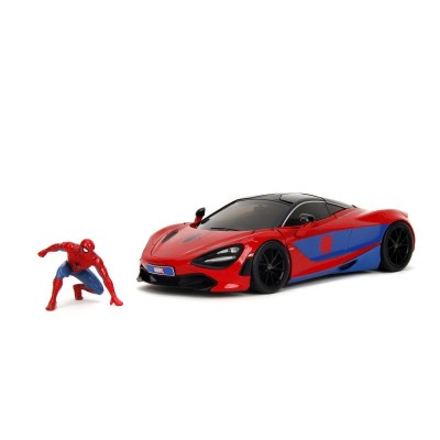JADA diecast car 1/24 MC LAREN 7205 w/SPIDERMAN figure red Marvel Diecast models