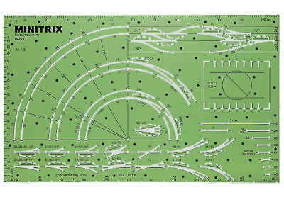 MINITRIX normographe pour tracer facilement les plans de réseau Rails et aiguillages