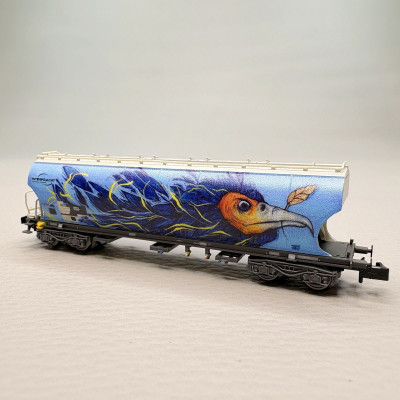 ARNOLD wagon à bogies céréalier F-ERSA faces bombées 