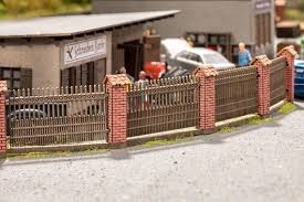 NOCH fence with Bricks columms (laser cut kit) Trains