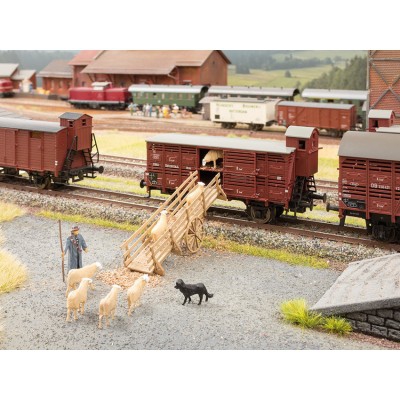 NOCH kit laser cut rampe mobile de chargement de bétail Trains