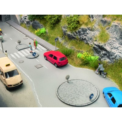 NOCH set d'ilots pour routes (0,2 cm de haut) Decors et diorama
