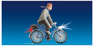 NOCH Cyclist illuminated with 2 Leds HO scale