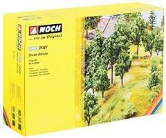 NOCH Set pour construire des arbres (hauteur 8/14cm) (25 structures +flocages) Accessoires