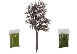 NOCH Set pour construire des arbres (hauteur 8/14cm) (25 structures +flocages) Accessoires