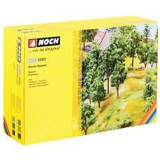 NOCH Set pour construire des arbres (hauteur 4/8 cm) (25 structures +flocages) Echelle HO