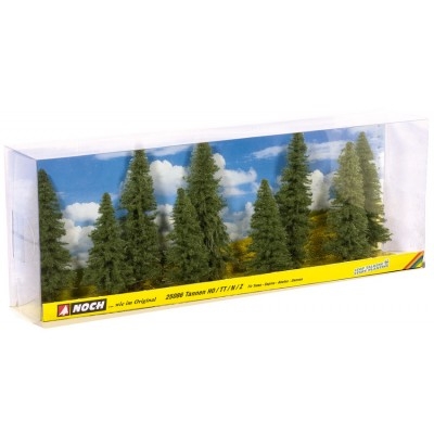 NOCH set of 9 fir trees (Hight betwenn 7 and 11 cm) Decorations and landscapes