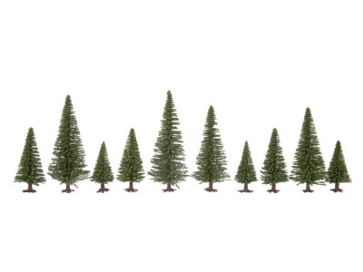 NOCH ensemble de 10 sapins modèles hauteur 16/19cm Decors et diorama