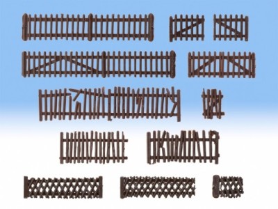 NOCH ensemble de barrières rustiques , clôtures de jardin N scale