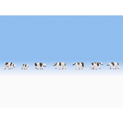 NOCH figurines echelle Z (1/220) vaches noires et blanches Decors et diorama