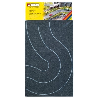 NOCH 2 plaques de virages pour route nationale asphalte de 80mm de large (autocollante) Accessoires