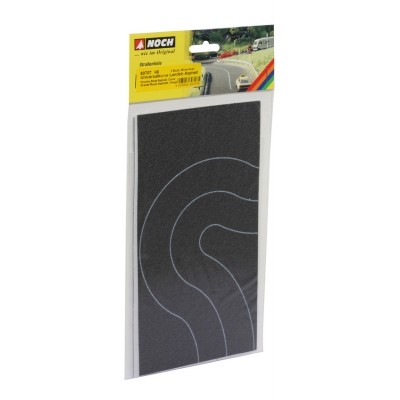 NOCH Country road asphalt (66mm large) Curve Decorations and landscapes