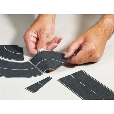 NOCH Country road asphalt (66mm large) Curve Decorations and landscapes