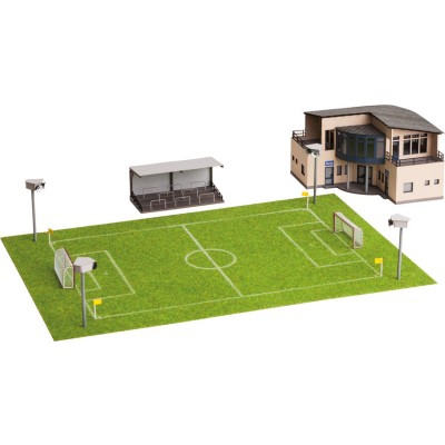 NOCH laser cut kit football pitch with club house (light and sound system inside) (limited edition) HO scale