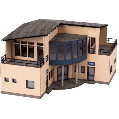 NOCH laser cut kit football pitch with club house (light and sound system inside) (limited edition) HO scale