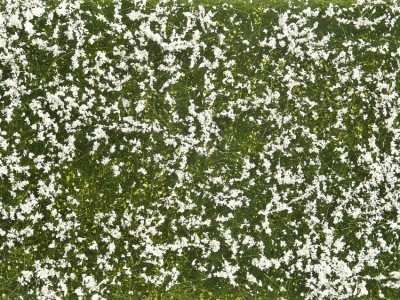 NOCH feuille de foliage couverture végétale (12x 18cm) pré fleurs blanches Decorations and landscapes