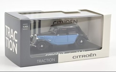 NOREV Citroën traction 11 légère coupé de ville 1935 bleu et noir Véhicules miniatures