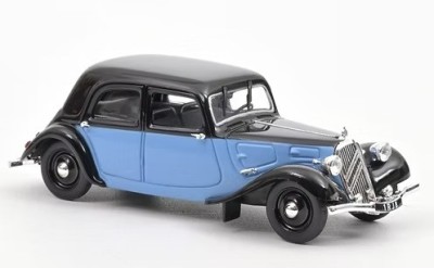 NOREV Citroën traction 11 légère coupé de ville  1935 bleu et noir Véhicules miniatures