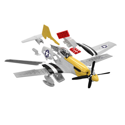 AIRFIX QUICKBUILT (facile à encliqueter sans collage pièces compatibles LEGO) avion P51D Mustang Maquettes et figurines plastiques