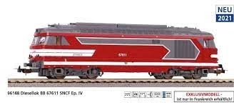 PIKO locomotive diesel BB67611 rouge SNCF ep IV analogique 2 rails courant continu Locomotives and railcars