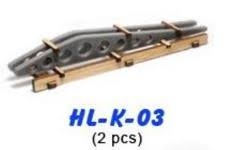 PROSES chargement pour wagons 2 x pieces d'avion sur support (kit simple en partie  laser cut) Echelle HO